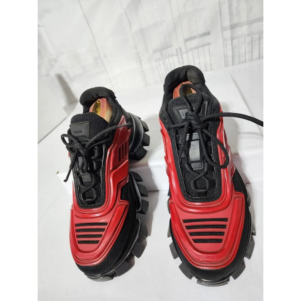 Prada Cloudbust Thunder Sneakers Red and Black Size 41